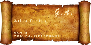 Galle Amrita névjegykártya
